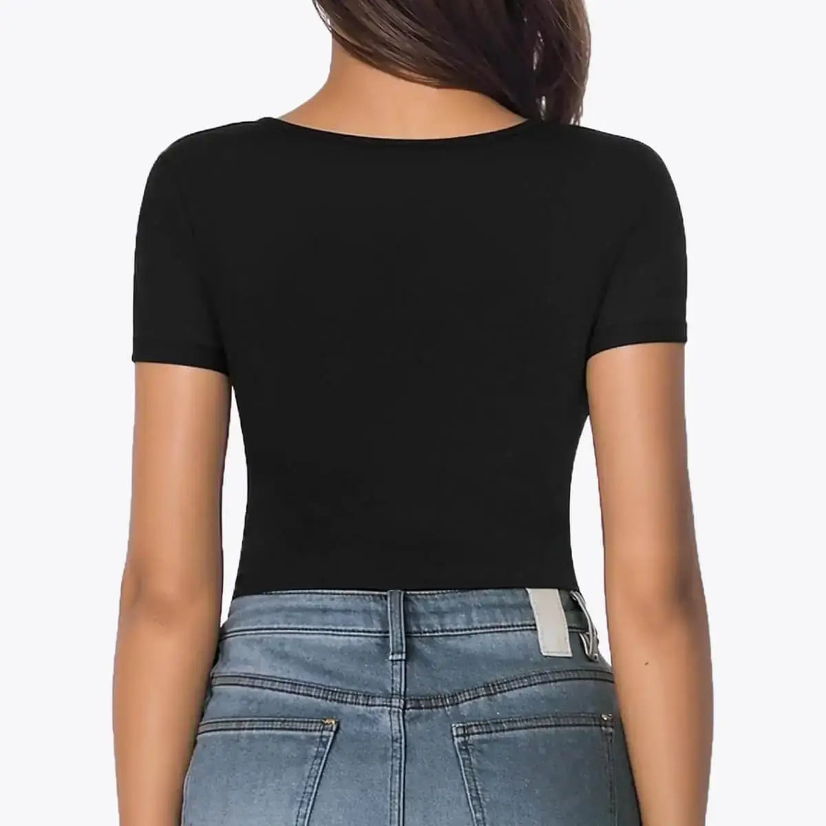 Bodysuit Modelator Tanga cu Mâneci Scurte Belinia – Decolteu Rotund