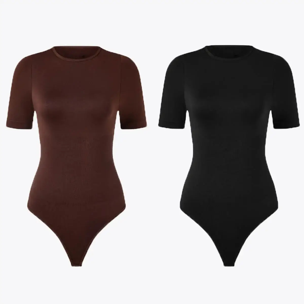 Bodysuit Modelator Tanga cu Mâneci Scurte Belinia – Guler Crew