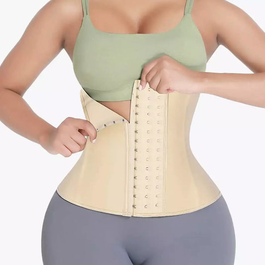 Waist Trainer Corset – Adjustable 3-Row Closure, Strong Compression
