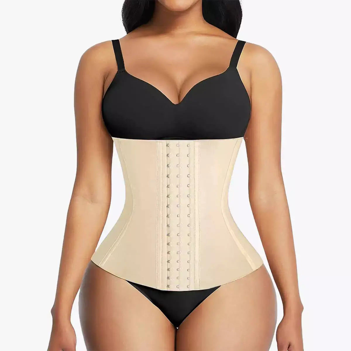 Waist Trainer Corset – Adjustable 3-Row Closure, Strong Compression